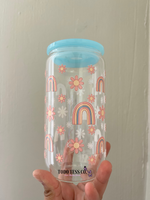 Load image into Gallery viewer, Rainbows &amp; Flowers | Beer Glass Tumbler
