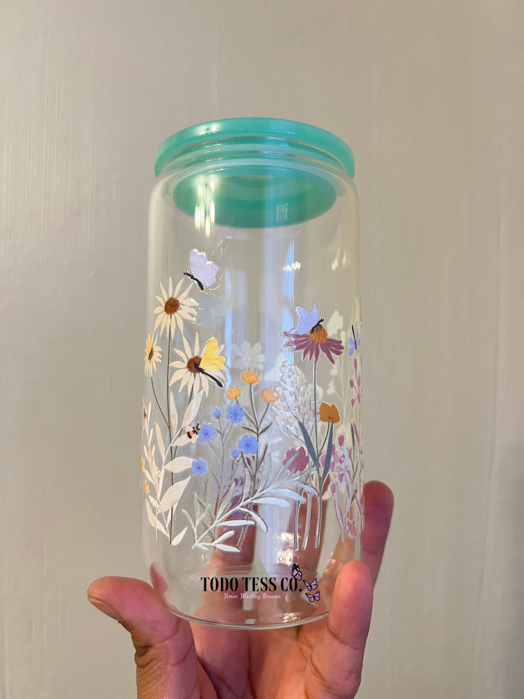 Garden & Butterflies | Beer Glass Tumbler